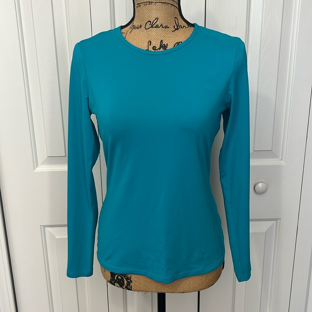 LL Bean Turquoise Rash Guard